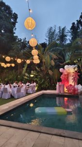 Party venue Seminyak Bali with garden area